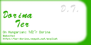 dorina ter business card